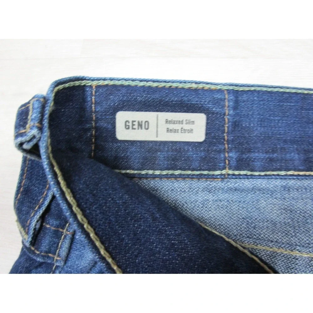 True Religion Men's Designer Jeans - Geno Relaxed Slim USA Black Size 42x34 Blue